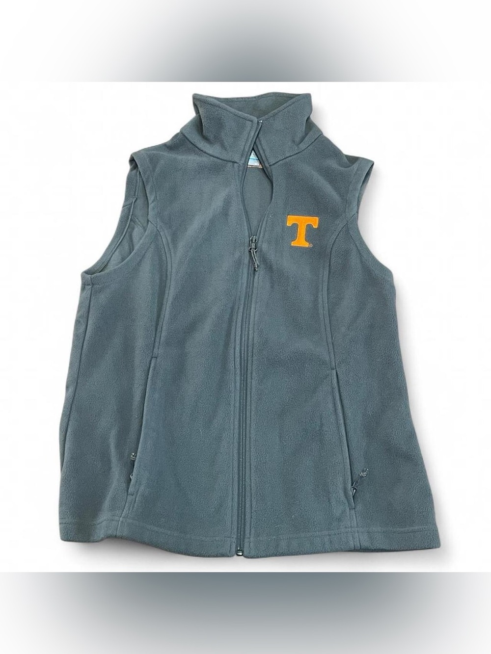 Gray Columbia Fleece Vest with Tennessee Orange 'T'